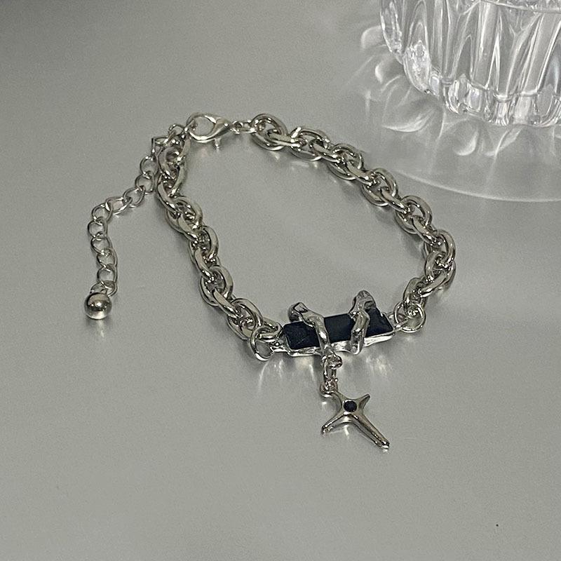 Double-Layer Zircon Bracelet Niche Design Black Gem Wrap Lovers Girl Bracelet Gift