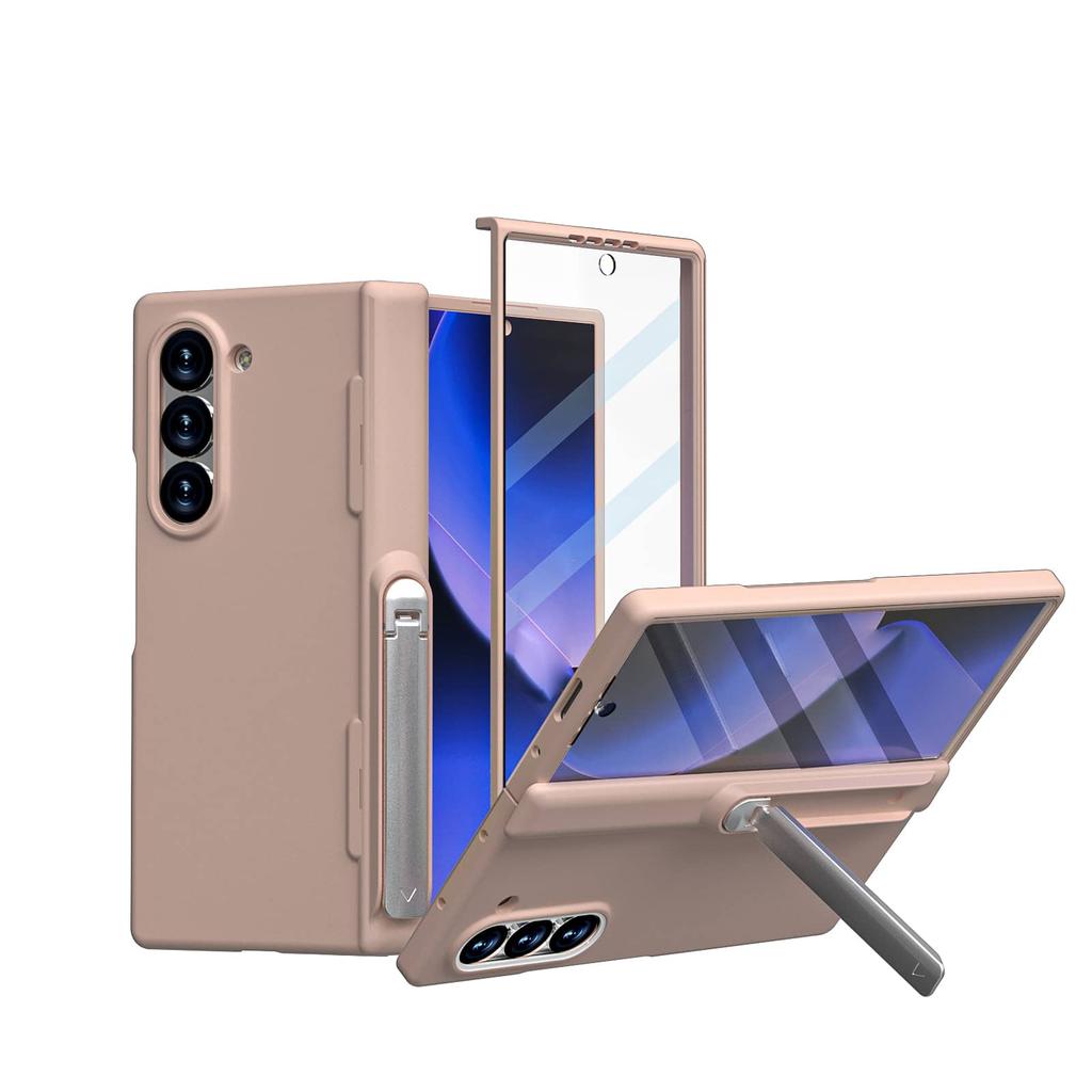 Designed for Samsung Galaxy Z Fold 6 Case,Built-in Screen Protector Hinge Protection Kickstand Full Body Protective Phone Case