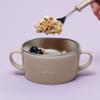 Mother K Childrens Stainless Steel Lid Bowl, Beige, 1 Piece, Popular Korean Parenting Items
