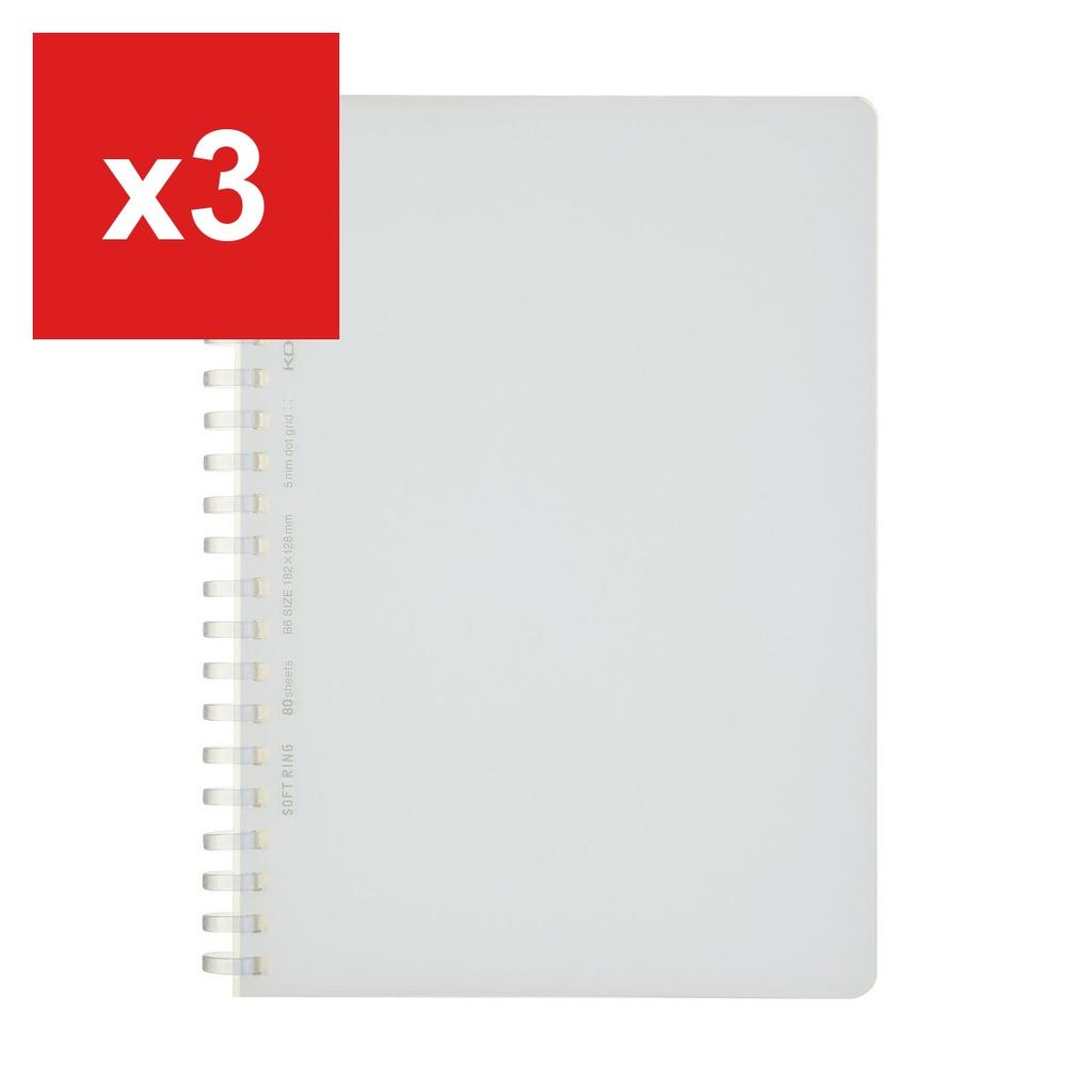 Notebook Soft Ring Clear Dot-Grid Ruled B6 80-Sheet Clear -SV548WT-T