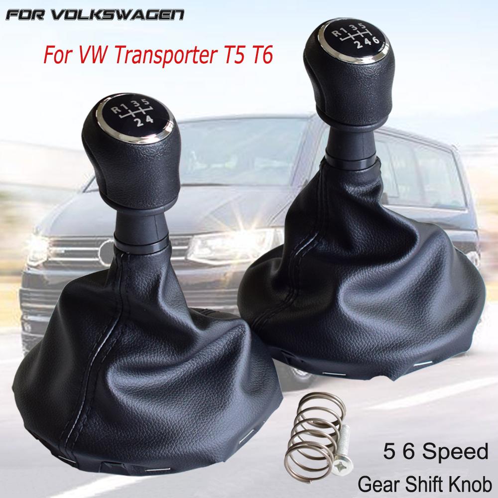 Pro Volkswagen VW Transporter T5 T5.1 Gp 2003-2011 T6 Auto Hlava řadicí páky Řadicí páka Kožená manžeta Kryt boty Límec