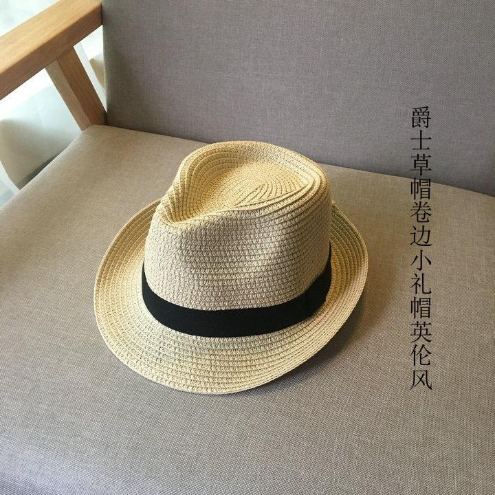 

Летняя солнцезащитная шляпа цилиндр мужская и женская уличная солнцезащитная соломенная шляпа соломенная джазовая шляпа мятая шляпа One Size