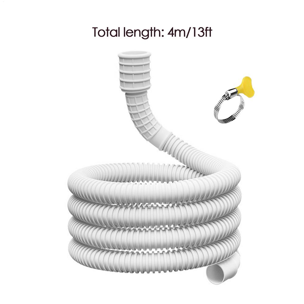 Dehumidifier Drain Hose Long Flexible AC Drain Pipe With Connect Clamp Hose Replacement Dehumidifier Attachment For Garden