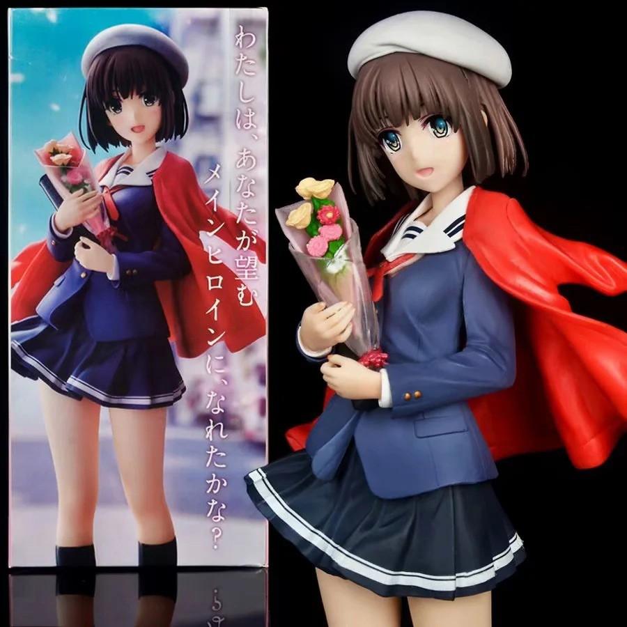 24CM Megumi Kato Figure Saekano: How To Raise a Boring Girlfriend School Uniform Graduation Season  Bouquet Model Toy Doll
