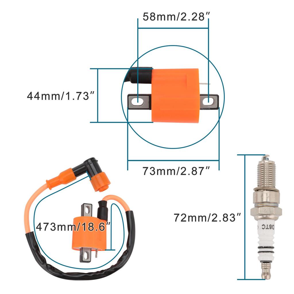 GOOFIT Ignition Coil for CG 125/150/200/250cc ATV Off-road and Dune Buggy