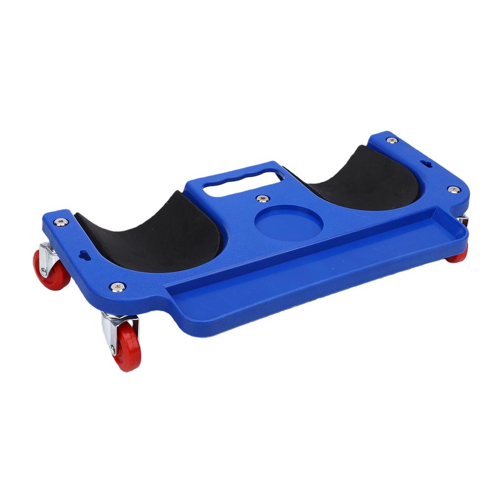 Rolling Knee Creeper with 360 degrees Swivel Casters Thick Cushioned Blue for Home Workshop Auto Repairing Maintaining