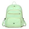Solid Color Backpack Women's Multi-Layer Pocket Water-Repellent Nylon Backpack