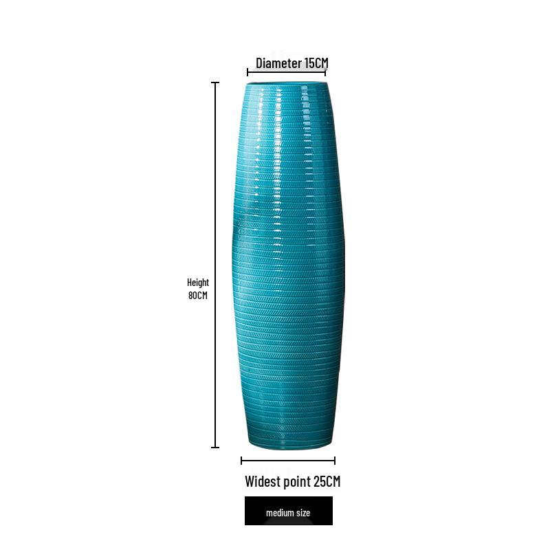 Modern American Large Ceramic Floor Vase for Dry Flowers