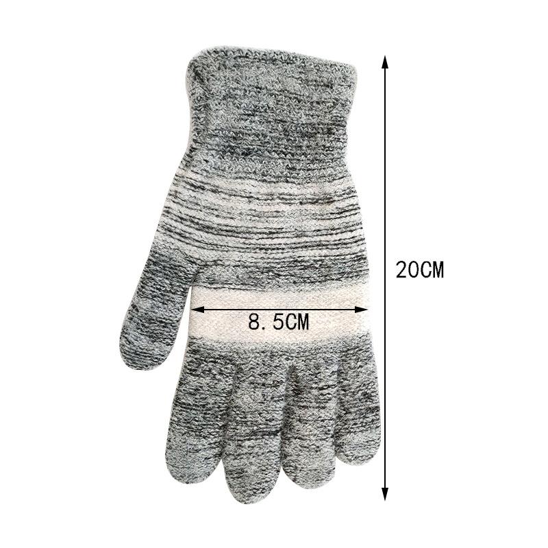 New autumn and winter mohair men's full-finger gloves student full-finger thermal gloves drive DNU model