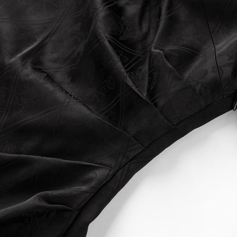 PEACEBIRD New Chinese Style Button-Knot Short Dress