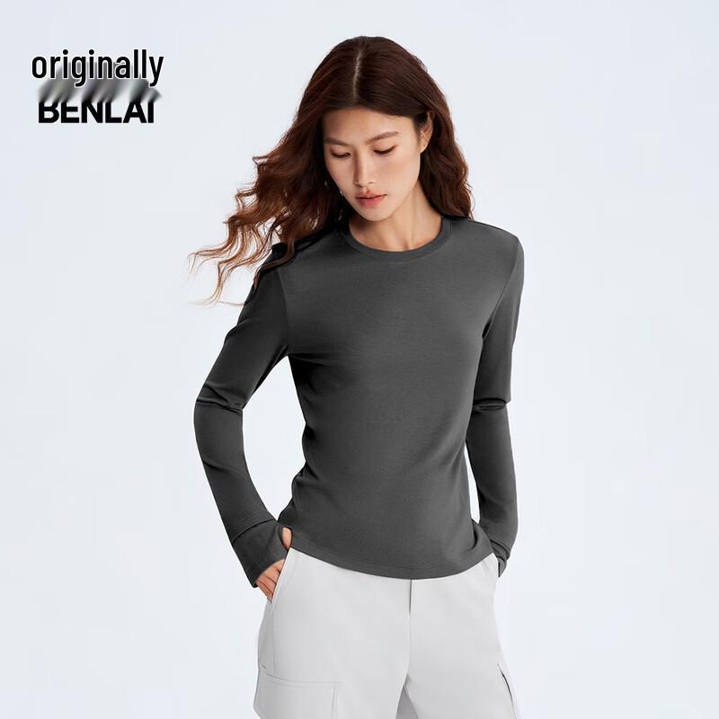Benlai Women's Slim Fit Crew Neck Long Sleeve T-Shirt