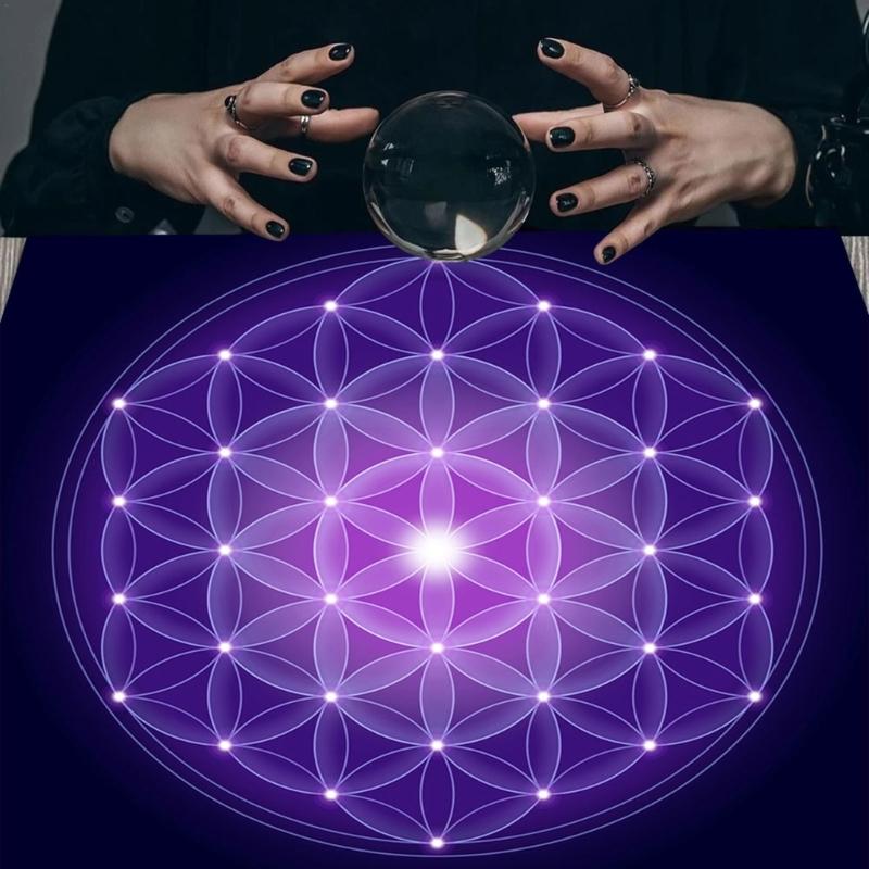 60x60cm Tarots Table Altar Cloth Metaphysical Board Game Mat Pendulum Divination Altar Tablecloth Board Game Cards Pad