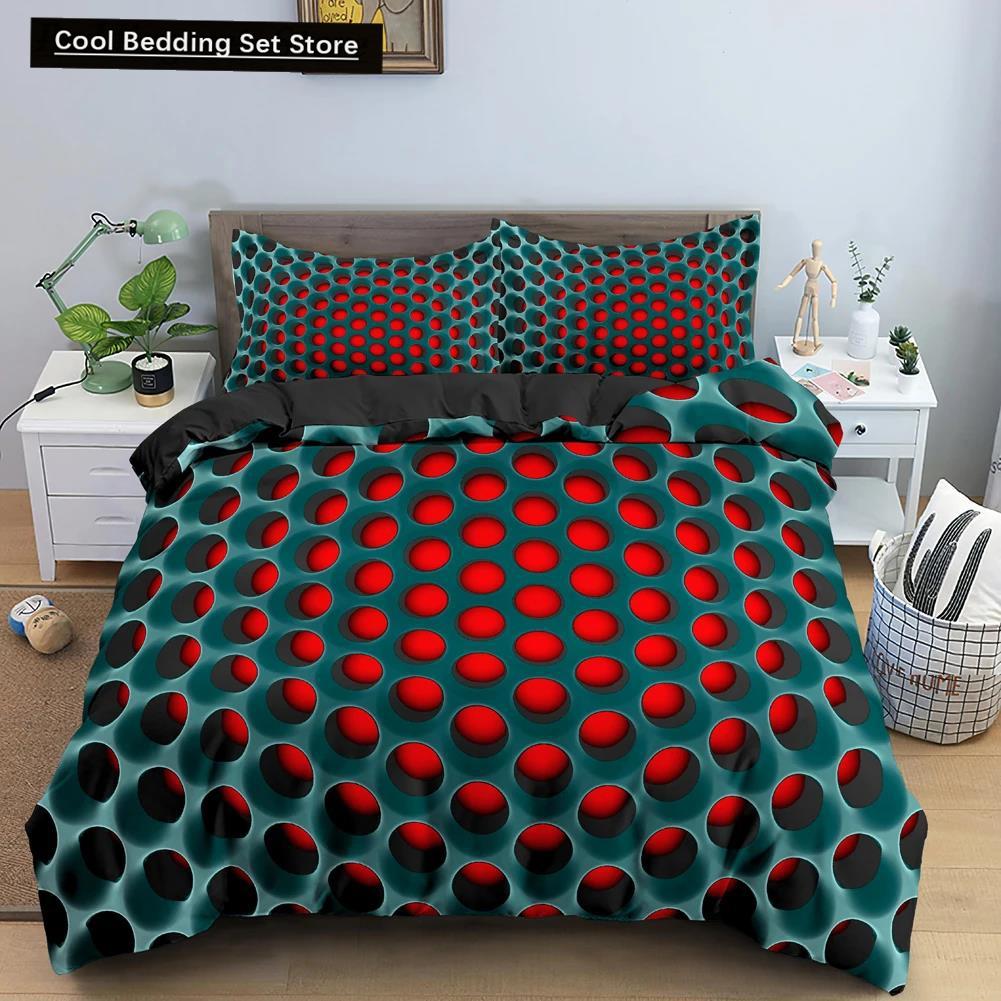Abstract Psychedelic Bedding Set Mystic Duvet Cover Set Pillowcase Quilt Cover EU Double King Size Youth Polyester Quilt Cover