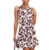 Women's Summer Dress Casual Sleeveless Round Neck Classical Leaf Print Vest Sundress