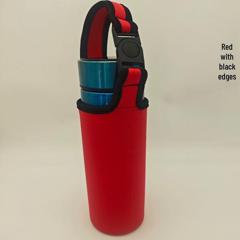 Universal Insulated Thermos Cup with Anti-Fall Protection and Portable Crossbody Strap