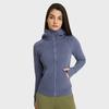 Winter Yoga Clothing Top Outdoor Sports Running Jacket Women Fall and Winter Fleece Cardigan Slim-Fit Hood Sweatshirt Women