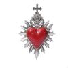 Placca Cuore Sacro Cuore Gotico Decorazione da Parete a Forma di Cuore con Croce Scultura Religiosa da Appendere alla Parete per