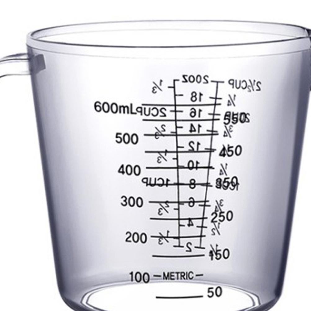 Plastic Measuring Jug 600ml Large Beaker Measuring Cups Graduated Jugs Measuring Jars for Cold