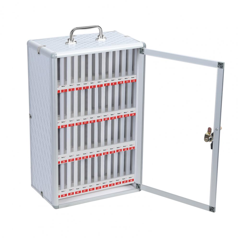 Aluminum Alloy Storage Locker Wall-Mounted Cell Phones Locker Storage Cabinet with Handle and Safety Lock for Office Classroom