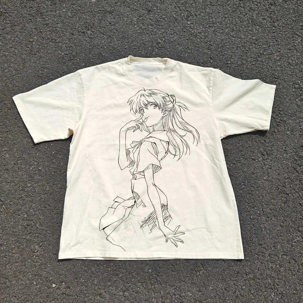 2026 New Eva Unit 01 T-shirt Neon Genesis Evangelion T-shirt for Men Japanese Anime Shirt Unisex Summer Cotton Short Sleeved Top