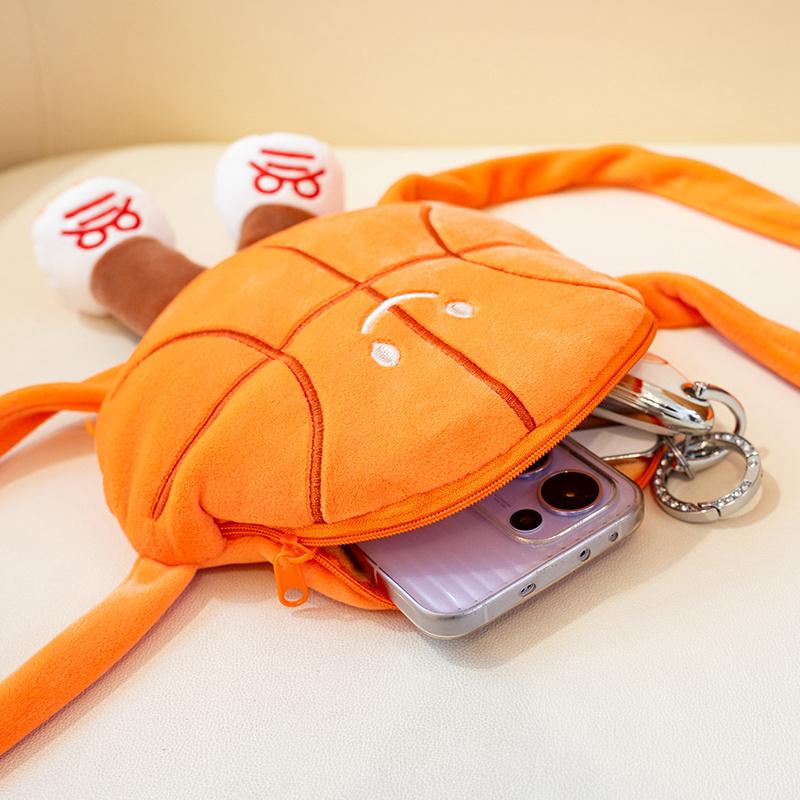Cute Cartoon Animal Basketball Backpack Capybara Plush Toy Kawaii Stuffed Doll Home Decor Gifts For Kids