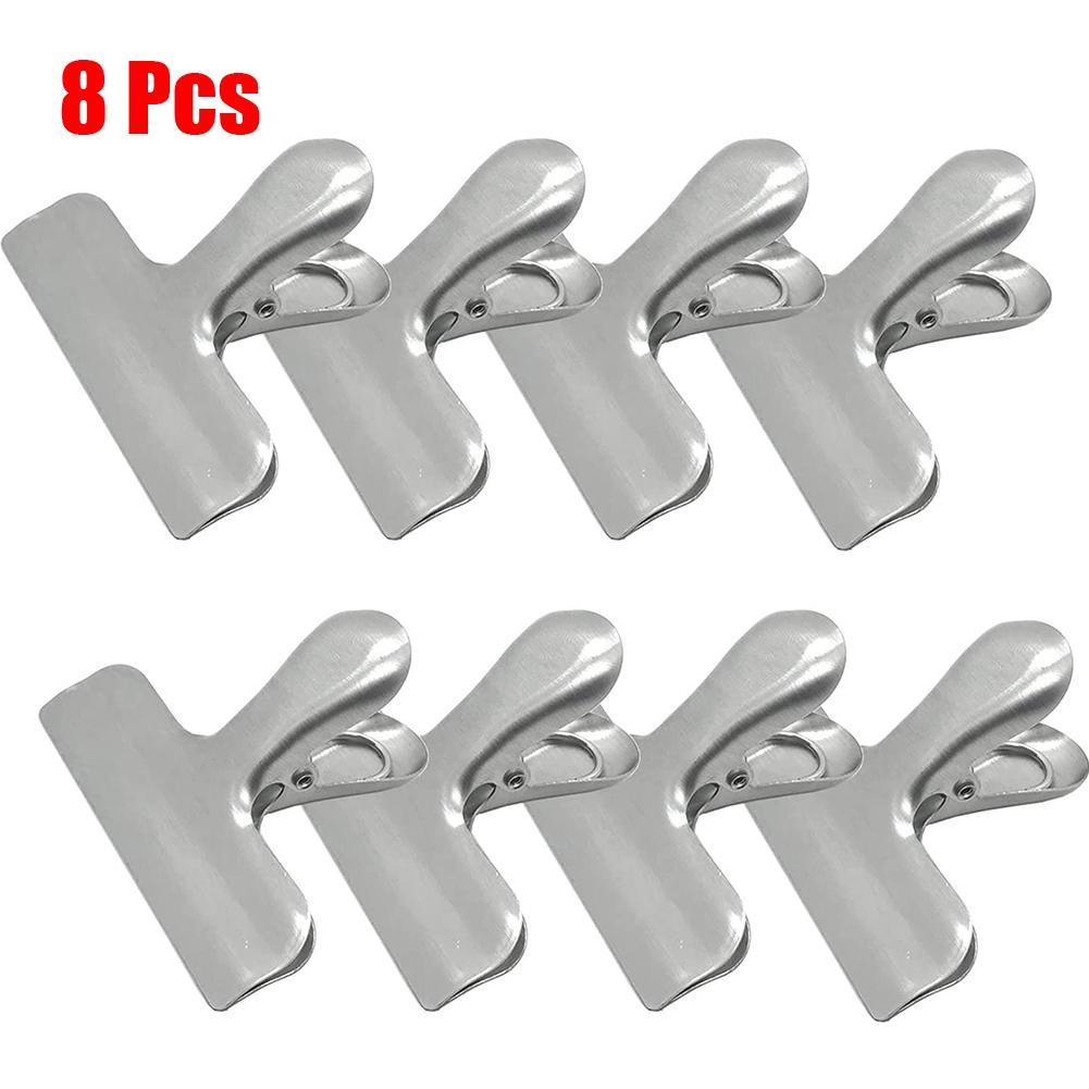 For Kitchen Home Office Clips Paper Clamps Quick Clamping Stainless Steel