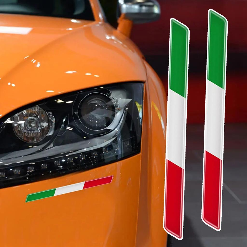 Italienische Flagge Aufkleber für Auto, LKW Dekoraufkleber, 3D Auto Stoßstangenaufkleber, Auto Fenster Klebegrafik Fahrrad LKW