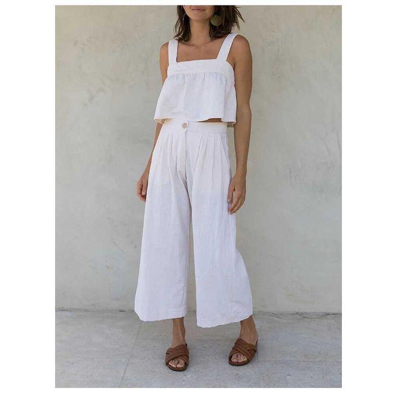 

Square Neckline Shoulder Strap Open Back Short Strap Set Pink L