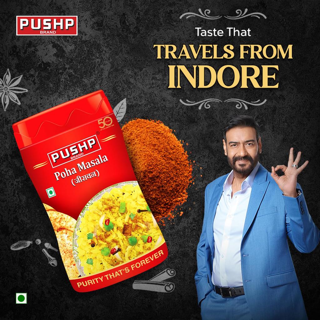 Pushp Poha Masala Authentic Indori Spice Blend For Tangy And Spicy Breakfast Snacks Fruits Raita Seasoning 100g Pack Of 1