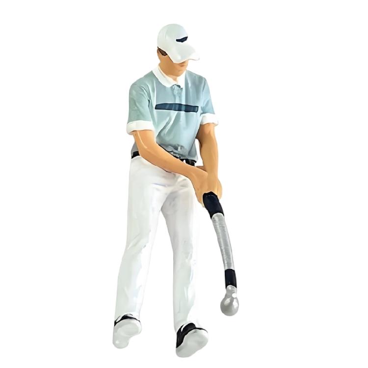 1:64er Maßstab Handbemalte Harz Sammlerfiguren Realistisches Golfer Figur Modell für Miniatur Szenen Dioramen Requisiten