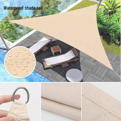 300D Waterproof Outdoor Sunshade Awning, Thickened Polyester Oxford Triangle, Four-Corner Sail