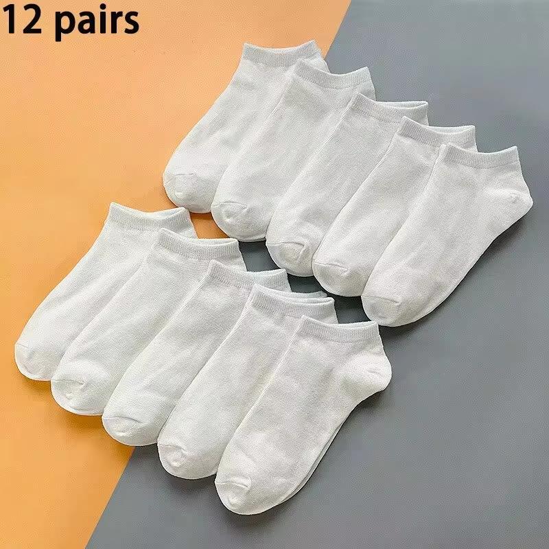 10 Paires de Chaussettes Socquettes Simples à Rayures et Motifs Lettres pour Homme, Chaussettes Confortables, Respirantes, Douces et Absorbant la Sueur pour l'Extérieur pour Homme