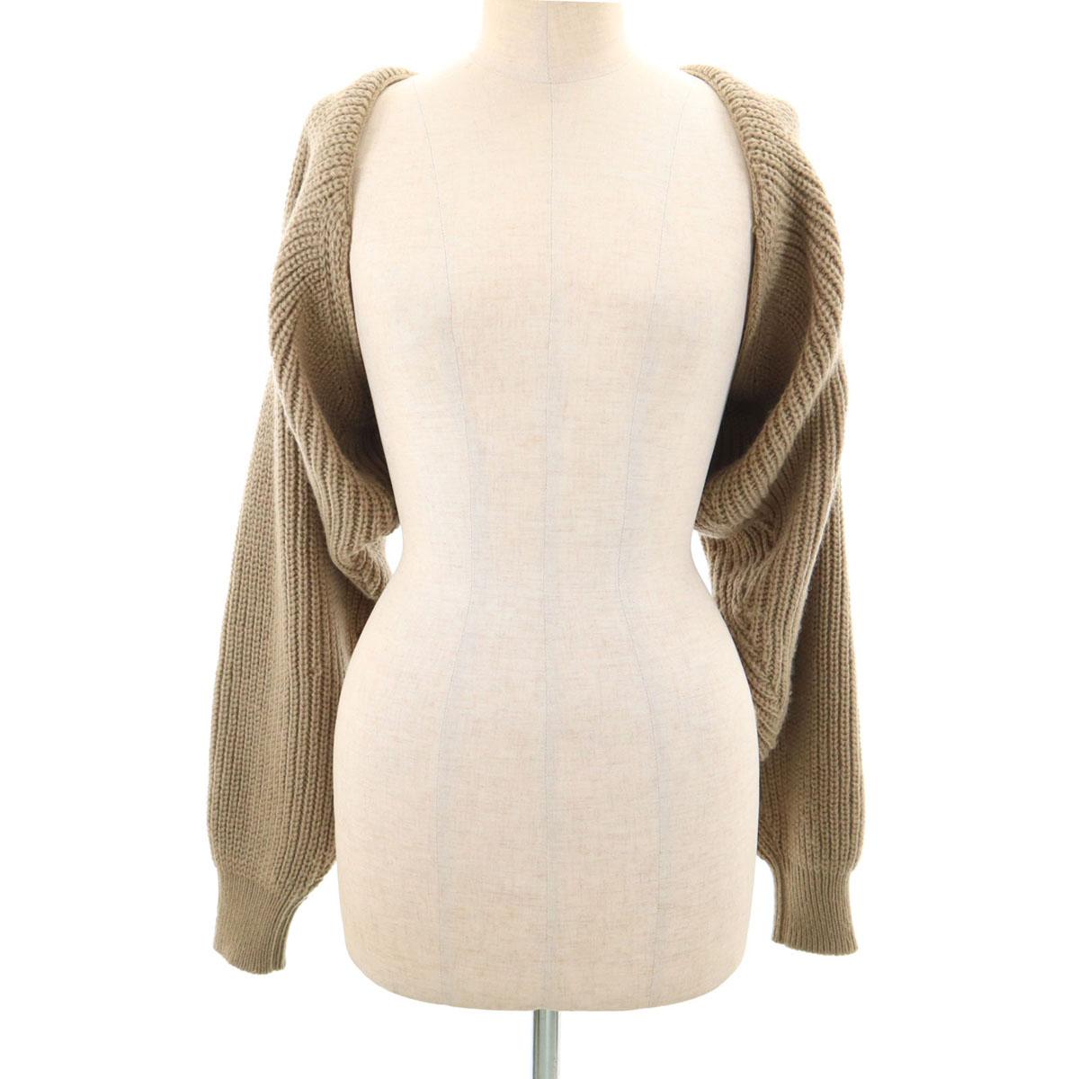 

TAN Made in Japan Wool Blend Long sleeve knit Bolero F beige Women Used