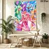 LoliRock Anime Wall Tapestry Aesthetic Wall Hanging Printed Fabric Blanket Decorative Tapestries for Bedroom Living Room Home Decor