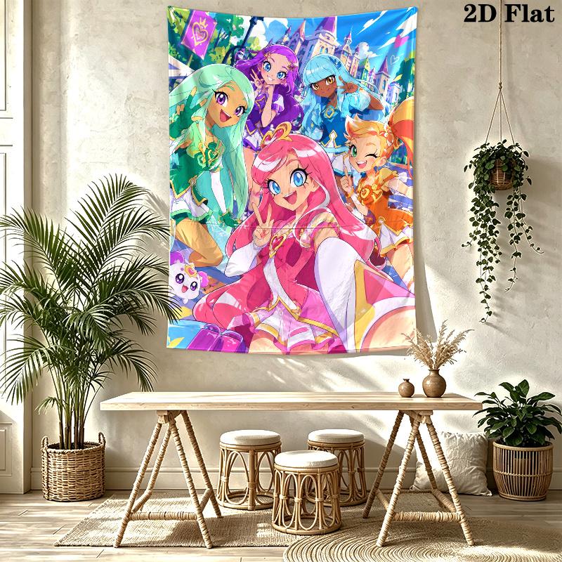 LoliRock Anime Wall Tapestry Aesthetic Wall Hanging Printed Fabric Blanket Decorative Tapestries for Bedroom Living Room Home Decor