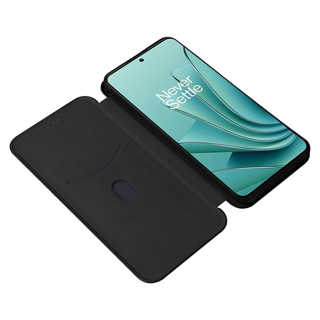 For OnePlus Nord 3 5G/Ace 2V Carbon Fiber Texture Leather Stand Phone Case Card Holder Phone Cover