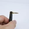 3.5mm audio male Gold-Plated Dual Channel Plug 3pole Stereo angle Earphone Welding Head DIY 90 Degree L-Shaped Bend Head Wall