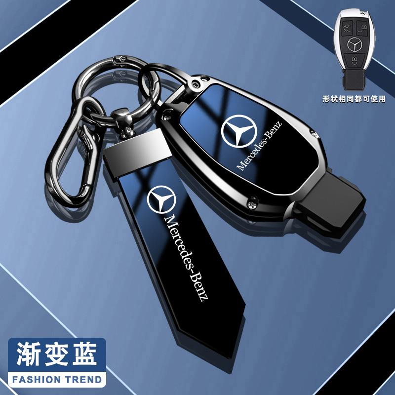 PEL5 For Mercedes Benz C E S Class GLC W206 W223 W214 E300 C260 C300 S450 S500 S400 Remote Car Key Case Cover Fob Holder Keychain
