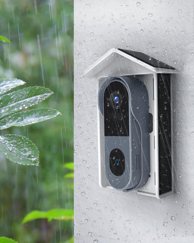 Solar Panel for Video Micro USB Solar USB Compatible with Solar Doorbells Doorbell, Port, Charger,