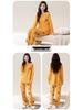 Women's Korean-Style Pure Cotton Printed Long Sleeve Pajama Set for Autumn/Spring