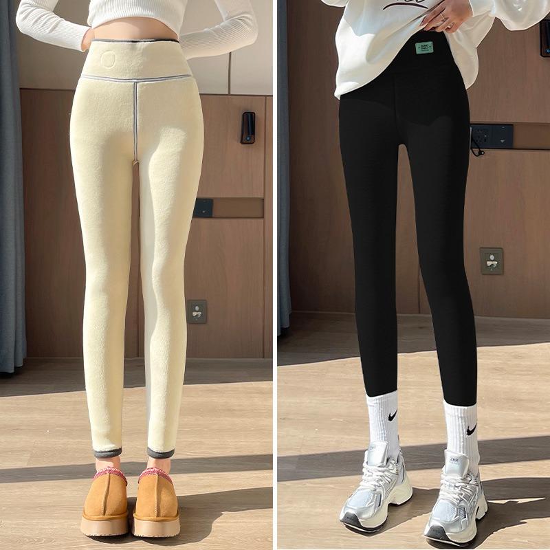 New 0g extra thick lamb wool cotton pants non-pilling thermal pants autumn and winter women's outer wear velvet leggings