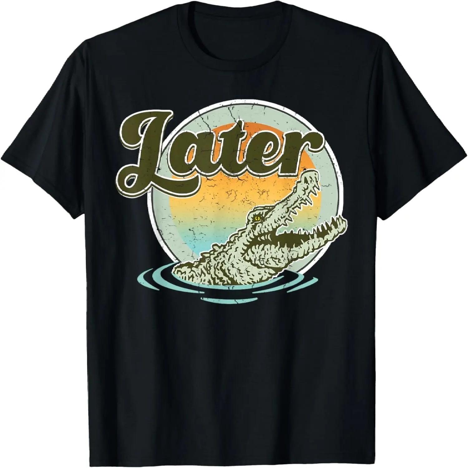 

Vintage Retro Later Gator Cool 80 s 90 s Style Lover Gift T-Shirt S чёрный
