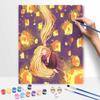 Disney Rapunzel Oil Painting Art Tangled Floating Lanterns Handmade Diy Painting Home Decoration Gift