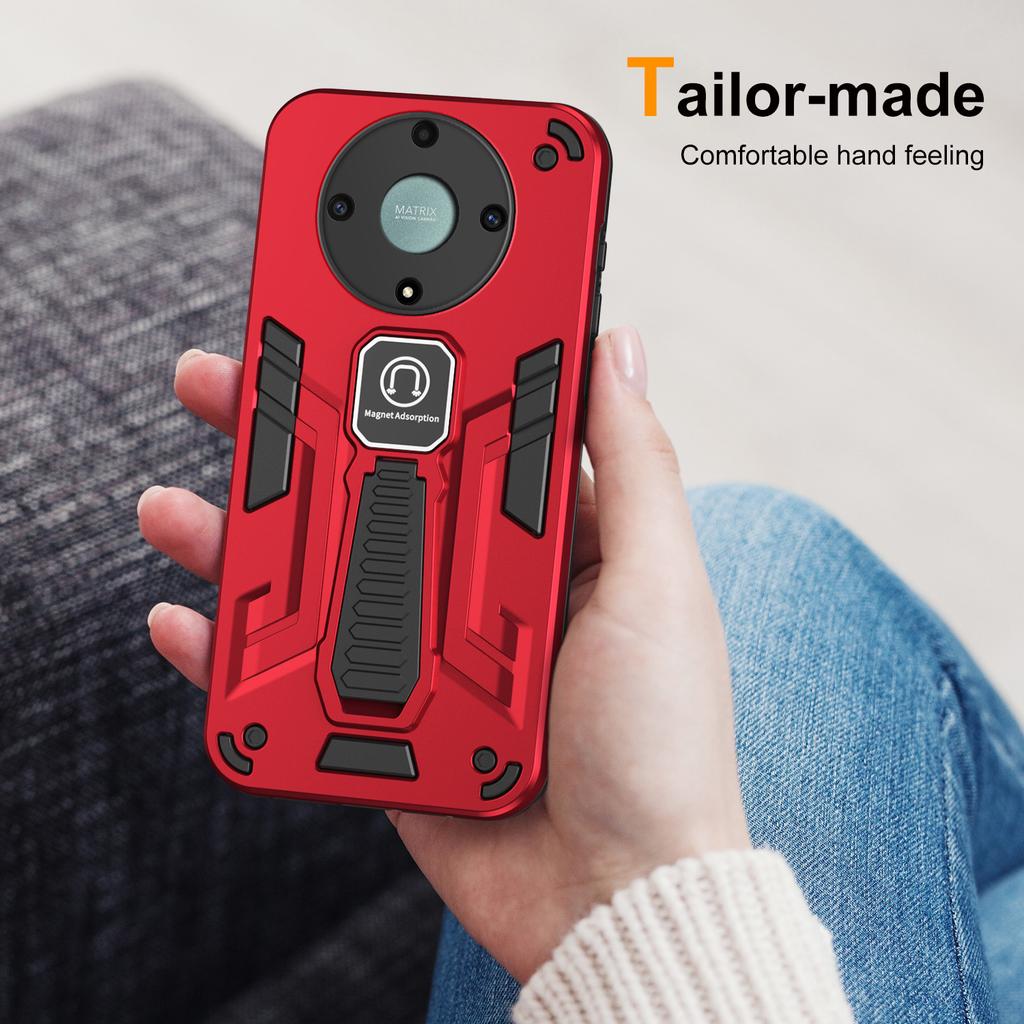 For Honor X9a 5G/X40 5G/Magic5 Lite 5G Phone Case Kickstand Hard PC Soft TPU Rugged Cover