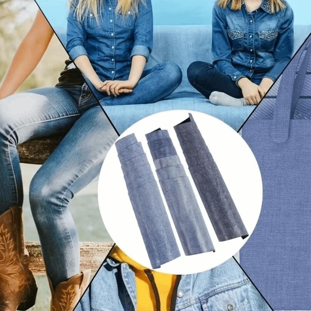 Apparel Sewing Jean Iron-On Patches Repair Hot Melt Adhesive DIY Clothing Patch Elbow Badge Fabrics Rectangular 8 x 50 cm