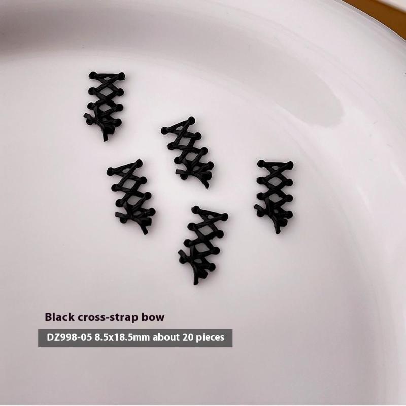 

20Pcs Cross Tied Bowknot Nail Charms Cartoon Tie Nails Art Decoration Accessories Mini Korean Diy Nail Parts Supplies Diy A10