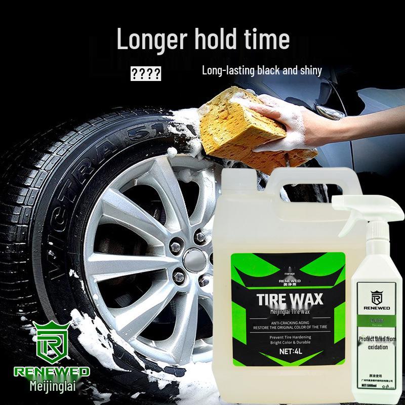 Tire Shine & Protection Wax: Durable Blackening, Anti-Aging Coating for Enhanced Glaze and Maintenance