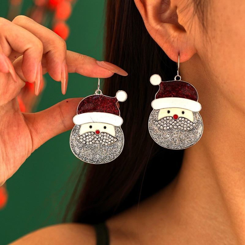 2026 Christmas New Fashion Earrings for Women - Luxurious and High-End Style, Personalized Christmas Tree Pearl and Diamond Earrings
