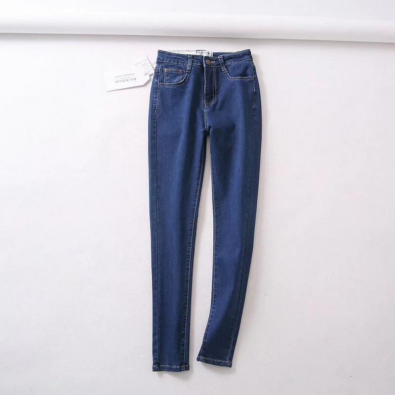 YPFF Women s Skinny High-Waist Autumn Jeans - European American Style Elastic Slimming Denim Pants 27