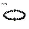 Black Obsidian Bead Bracelet Handmade Beaded Stretch Bracelets for Men Women 6mm Beads Feng Shui Bracelet for Mother's Day Father's Day Birthday Gifts